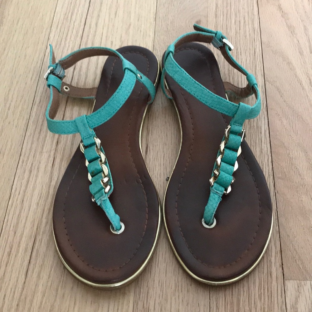 Aldo teal sandals